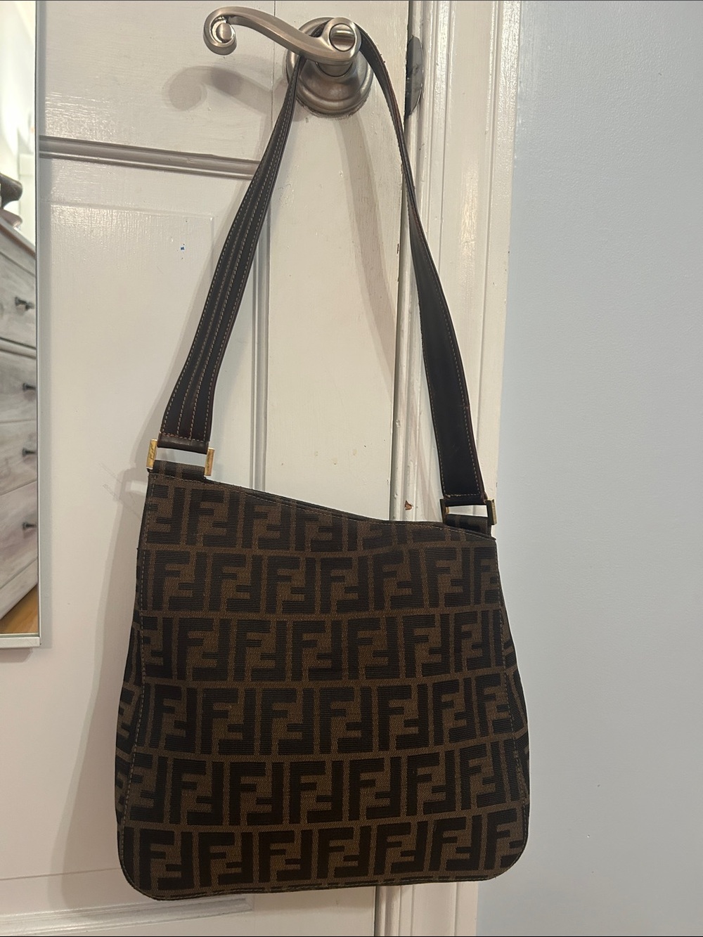 Fendi Brown Monogram Shoulder Bag